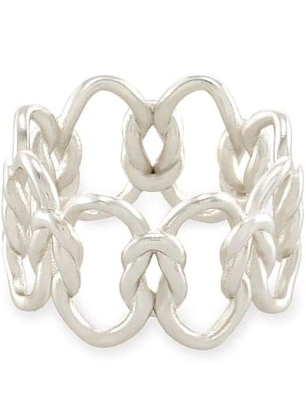 Kendra Scott Fallyn Band Ring/Silver - Picture 2 of 3